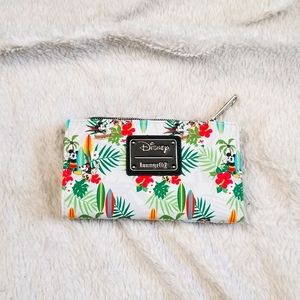 Loungefly Tropical Mickey and Minnie Flap Wallet